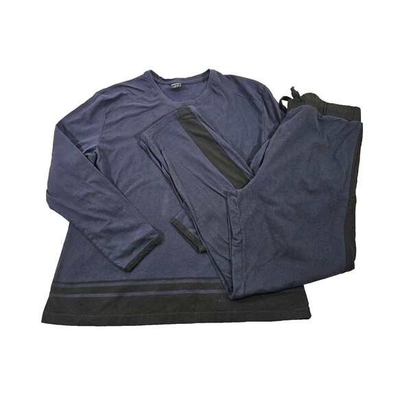 ALK Men's M/L Martin Grant for Qantas First Class Pajama Set Cotton Navy & Black - Picture 1 of 8